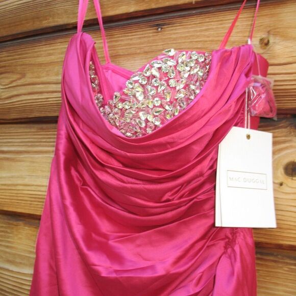 Mac Duggal Pink 2211 STRAPLESS EMBELLISHED SWEETHEART NECKLINE SATIN GOWN - Picture 8 of 15